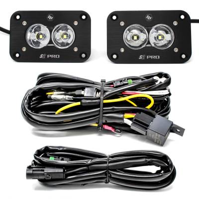 Baja Designs - Baja Designs 487808 S2 Pro Black Flush Mount LED Light Pod Reverse Kit