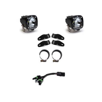 Baja Designs - Baja Designs 507086 Moto S1 Auxiliary Light Kit Spot Pattern Clear EFI