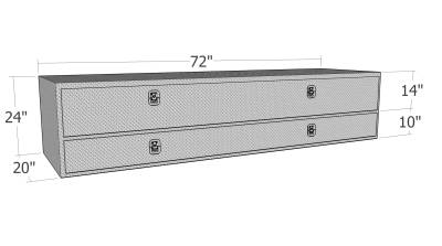 Unique Truck Accessories - Unique Truck TB400-72-BT High-Capacity Stake Bed TopSider w/Doors Black Text