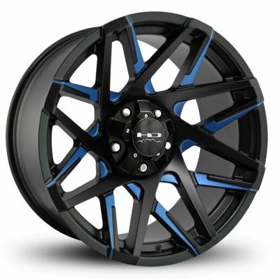 HD Wheels - HD Wheels Canyon 20x10 5x5.5/5.0 -25mm Gloss Black/Milled CY201056-25ML3