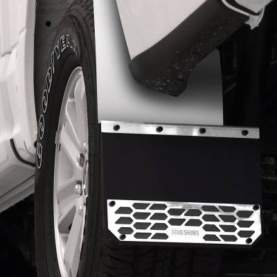 Putco - Putco 78310 Solid SS Polished Mud Skins Front for 15-25 F150