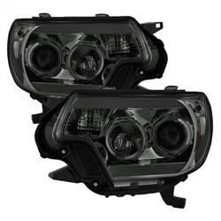 Spyder Auto - Spyder Auto 5081728 Projector Headlights Light Bar DRL Smoke for 12-15 Tacoma