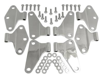 RT Offroad - RT Offroad RT34069 Polish SS Body Door Hinge Set for 07-18 Jeep Wrangler JK 4DR