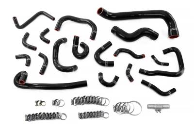 HPS Performance - HPS 57-2136-BLK Black Coolant & Air Control Hose Kit for 95-98 Nissan Skyline