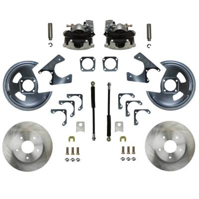 Leed Brakes - Leed Brakes RC1001 Rear Disc Brake Kit w/Plain Rotors/Zinc Plated Calipers
