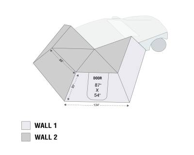 Overland Vehicle Systems - Overland Vehicle Systems 18239909 Freestand Passenger Nomadic 270LT Awning Wall