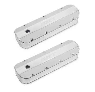 Quick Fuel Technology - Quick Fuel 128-22QFT Silver QFT Fabricated Alu. Valve Cover 65-00 Chevy BB