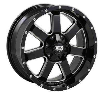 REV Wheels - REV Wheels 885M-2907312 885M 20x9 5x5.0 -12mm Black/Machined