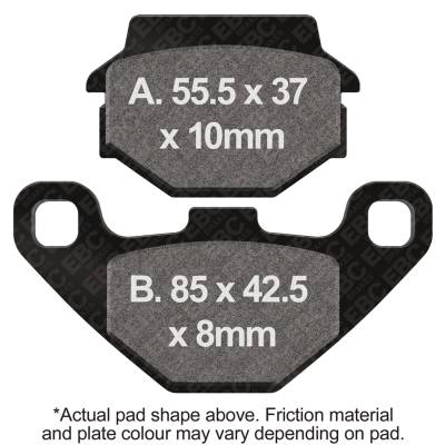 EBC Motorcycle Brakes - EBC Motorcycle Brakes FA67X Carbon x Pads for Enduro/MX Bikes