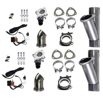 Granatelli Motor Sports - Granatelli MS 303525D Electronic Exhaust Cutout Systems Alum Mild Steel Slip-Fit
