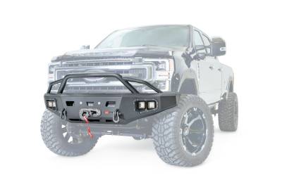 Warn - Warn 106918 Ascent HD Front Bumper w/Baja Grille Guard 17-22 Ford F250/F350 SD