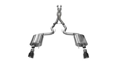 Corsa Performance - Corsa Performance 14332BLK Sport Cat-Back Exhaust System for 15-17 Mustang