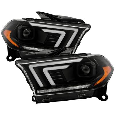 Spyder Auto - Spyder 5088680 Black Projector Headlights Seq-LED Turn Signal for 11-13 Durango