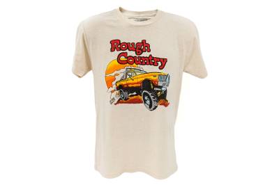 Rough Country Suspension Systems - Rough Country 840913XL T-Shirt Throwback Cream 3XL