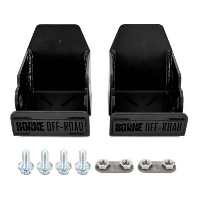 Mishimoto - Mishimoto BNSD-BR-21RSBK Borne Rear Shock Skid Plates for 21+ Bronco Black