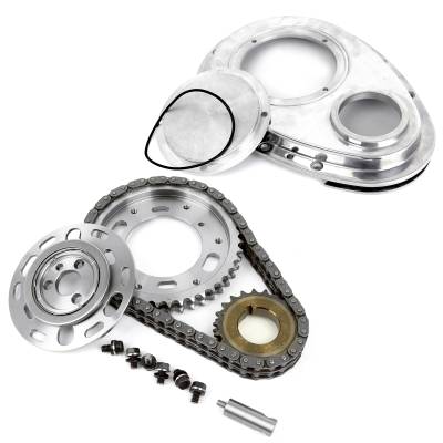 Speedmaster - Speedmaster PCE264.1018 Double Roller 2Pc Adj Steel Timing for Chevy SBC