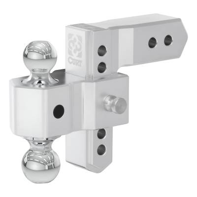 CURT - CURT 45385 AlumaLite Adjustable Aluminum Hitch w/Dual Ball 6" Drop 2.50" Shank