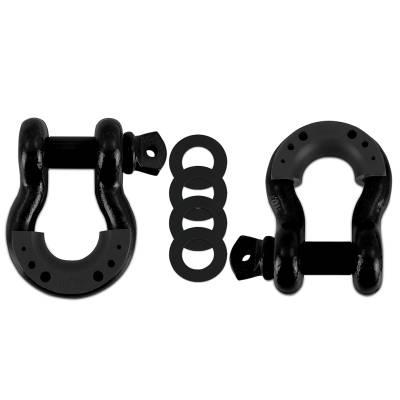 Mishimoto - Mishimoto BNDR-BK 3/4" Steel D-Ring Shackle Set 2 Pieces Black