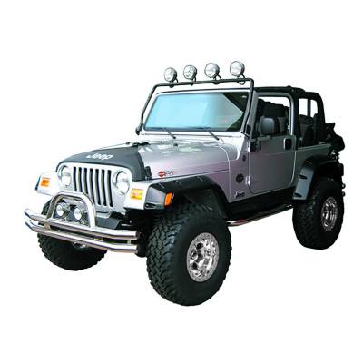Rugged Ridge - Rugged Ridge 11232.01 Full Frame Light Bar Black for Wrangler TJ