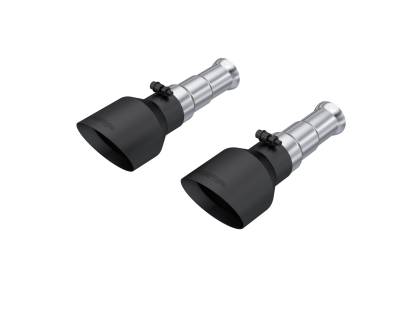 MBRP Exhaust - MBRP Exhaust T5200BLK Blk Dual Wall Angle Cut 5" Out Tip Pair for 09-24 RAM 1500