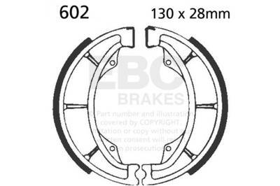 EBC Motorcycle Brakes - EBC Motorcycle Brakes 602 Plain Motorcycle Replacement Brake Shoes for CB1000R