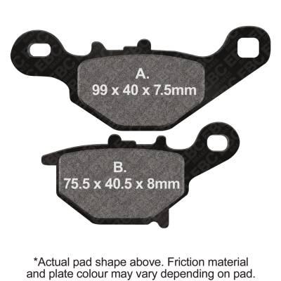 EBC Motorcycle Brakes - EBC Motorcycle Brakes FA401R R Series Heavy Duty Sintered Pads for RM85 RM85L