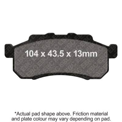 EBC Motorcycle Brakes - EBC Motorcycle Brakes FA476X Carbon x Pads for Enduro/MX Bikes