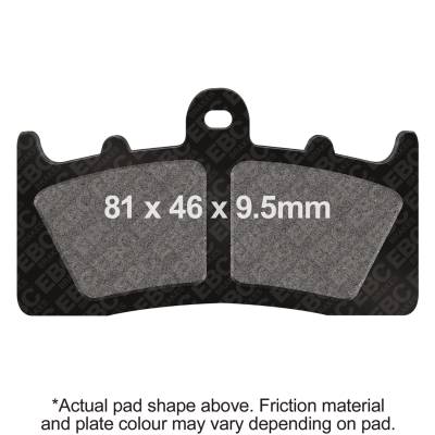 EBC Motorcycle Brakes - EBC Motorcycle Brakes FA613HH Double-H Sintered Pads