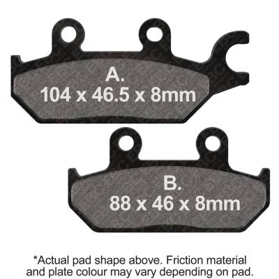 EBC Motorcycle Brakes - EBC Motorcycle Brakes FA642R R Series Heavy Duty Sintered Pads