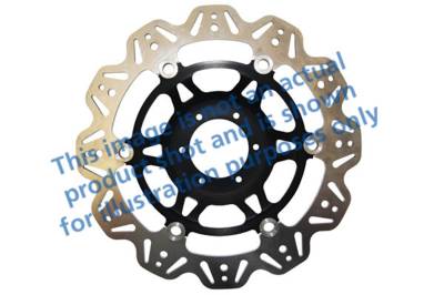 EBC Motorcycle Brakes - EBC Motorcycle Brakes VR2105BLK Vee-Series Sport Bike Rotor for 08-16 YZF-R6