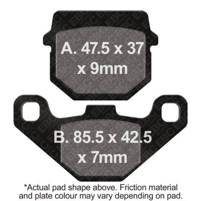 EBC Motorcycle Brakes - EBC Motorcycle Brakes FA83R R Series Heavy Duty Sintered Pads