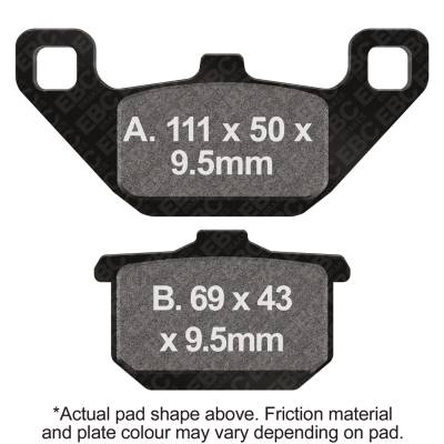 EBC Motorcycle Brakes - EBC Motorcycle Brakes FA85 Organic FA Series Pads