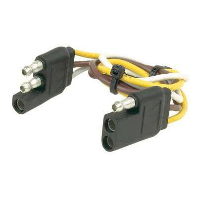 Husky Towing - Husky Towing 30311 3 Pole Flat Ext/2 Function Wire w/Ground 12" Lead Bulk