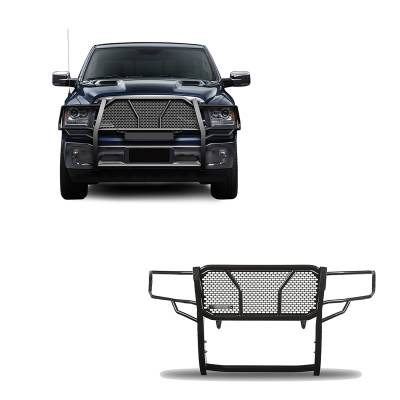 Black Horse Off Road - Black Horse RU-DORA09-B Black Rugged-HD Grille Guard for RAM 1500 Classic