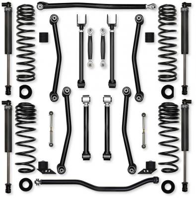 Rock Krawler - Rock Krawler JL35UA-392S1 3.5" Ult Adv NL Mid-Arm Kit w/IFP for 18+ JL 4DR 392