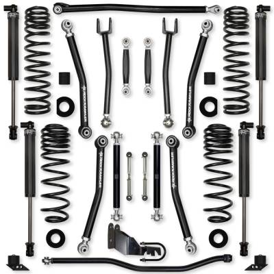 Rock Krawler - Rock Krawler JL35NL-4S1 3.5" X-Factor NL Mid-Arm Kit w/IFP for 18+ JL 4DR Gas