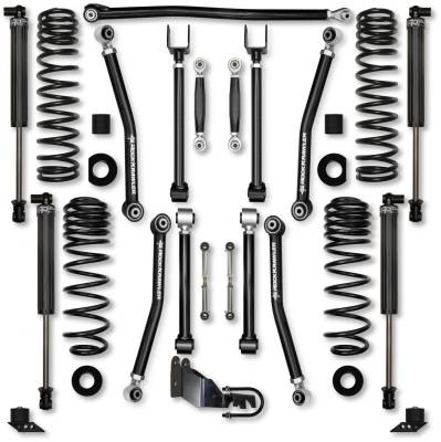 Rock Krawler - Rock Krawler JL25AXMNL-2S1 2.5" Adv-X NL Mid-Arm Kit w/IFP for 18+ JL 2DR Gas