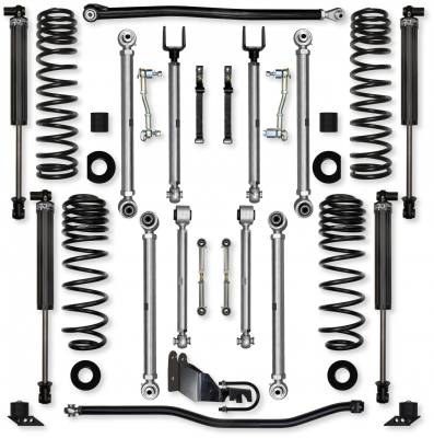 Rock Krawler - Rock Krawler JL25XFP-2S1 2.5" X-Factor PRO Mid-Arm Kit w/IFP for 18+ JL 2DR Gas