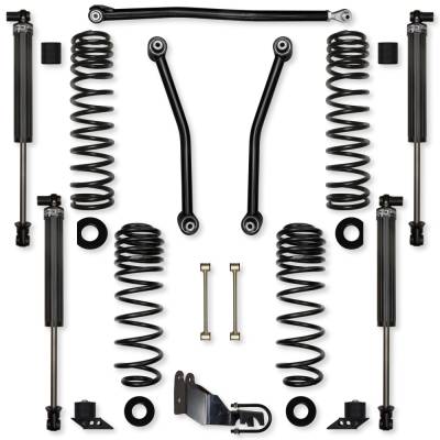 Rock Krawler - Rock Krawler JL35AS-2S1 3.5" Adv Mid-Arm Lift Kit w/IFP for 18+ JL 2DR Gas