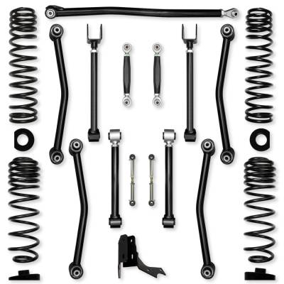 Rock Krawler - Rock Krawler JT30UANL 3.0" Ult Adv NL Mid-Arm Kit for Gladiator JT Gas w/o Shock