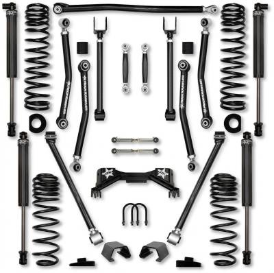 Rock Krawler - Rock Krawler JT30AXMPNL-S1 3.0" Adv-X Pro NL Mid-Arm Kit w/IFP for Gladiator JT