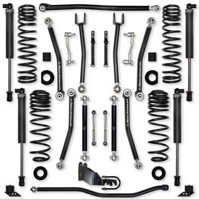 Rock Krawler - Rock Krawler JL45XF-4S1 4.5" X-Factor Mid-Arm Lift Kit w/IFP for 18+ JL 4DR Gas