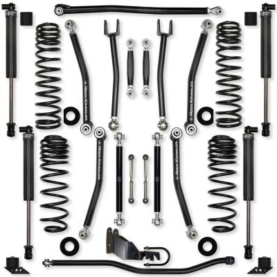 Rock Krawler - Rock Krawler JL45NL-4S1 4.5" X-Factor NL Mid-Arm Kit w/IFP for 18+ JL 4DR Gas