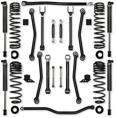 Rock Krawler - Rock Krawler JL25UA-392S1 2.5" Ult Adv NL Mid-Arm Kit w/IFP for 18+ JL 4DR 392
