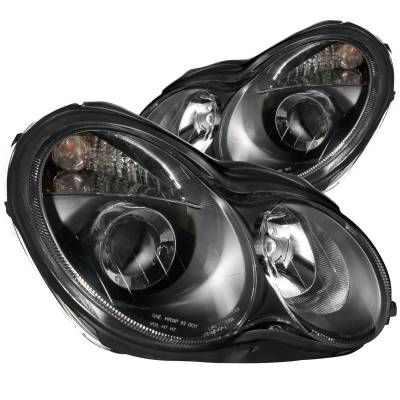 Anzo USA - Anzo USA 121079 Projector Headlight Set Black Mercedes C-Class