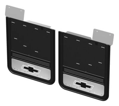 Gatorback - Gatorback 21" Rear Dually Black Mud Flaps Silverado 3500 GCR204R-BT