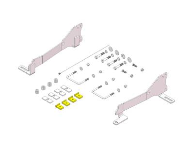 Husky Towing - Husky Towing 32831 5th Wheel Hitch Frame Mount Brackets Silverado/Sierra