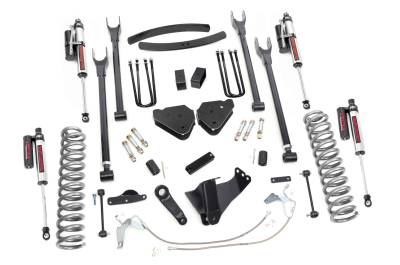 Rough Country Suspension Systems - Rough Country 58450 6" 4-Link Lift Kit for 08-10 F250/F350 Super Duty Diesel 4WD