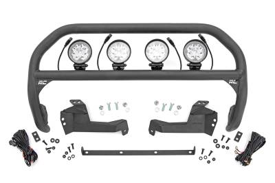 Rough Country Suspension Systems - Rough Country 51044 Black Front Bumper Nudge Bar w/LED 21-25 Ford Bronco Sport