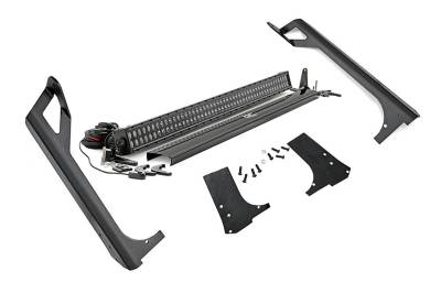 Rough Country Suspension Systems - Rough Country 70503BL 50" LED Light Bar Windshield Mount for 97-06 Wrangler TJ
